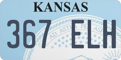 KS license plate 367ELH
