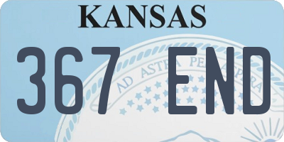 KS license plate 367END
