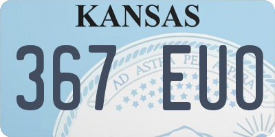 KS license plate 367EUO