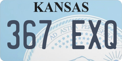 KS license plate 367EXQ