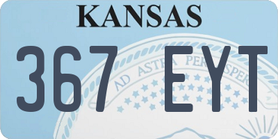 KS license plate 367EYT