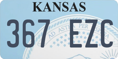 KS license plate 367EZC