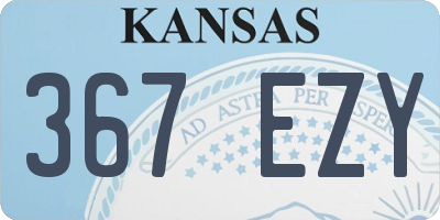 KS license plate 367EZY