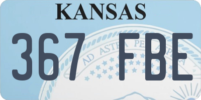 KS license plate 367FBE