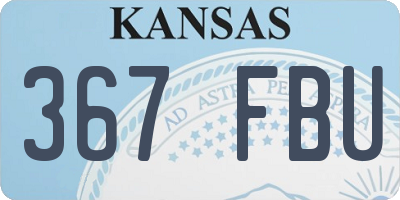KS license plate 367FBU