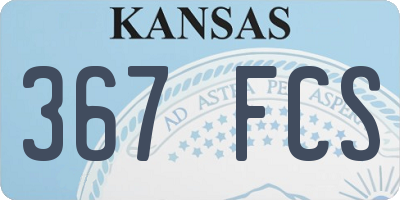 KS license plate 367FCS