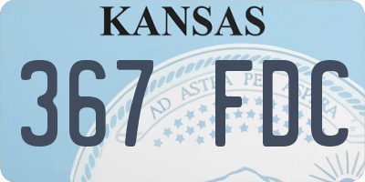 KS license plate 367FDC