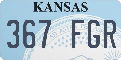 KS license plate 367FGR