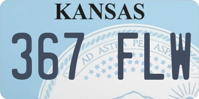 KS license plate 367FLW