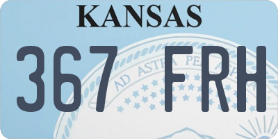 KS license plate 367FRH