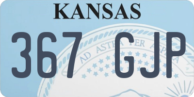 KS license plate 367GJP