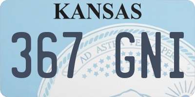 KS license plate 367GNI