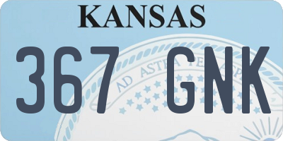 KS license plate 367GNK