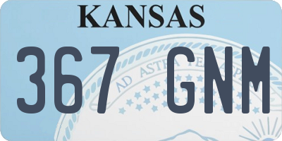 KS license plate 367GNM