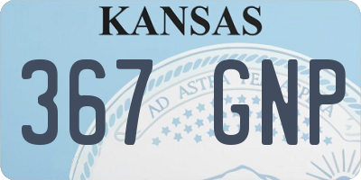 KS license plate 367GNP