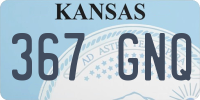 KS license plate 367GNQ