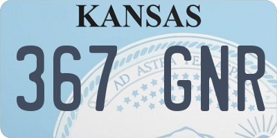KS license plate 367GNR