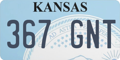 KS license plate 367GNT