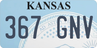 KS license plate 367GNV