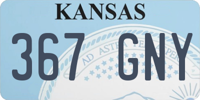 KS license plate 367GNY