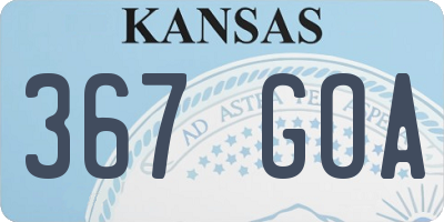 KS license plate 367GOA