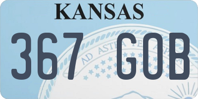 KS license plate 367GOB