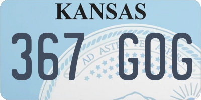 KS license plate 367GOG