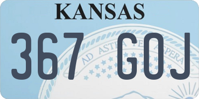 KS license plate 367GOJ