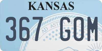 KS license plate 367GOM