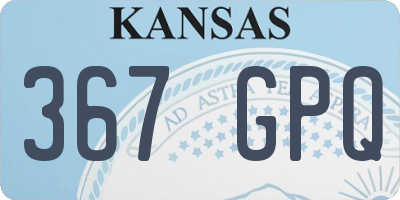 KS license plate 367GPQ