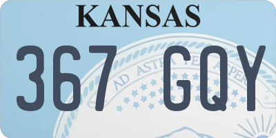 KS license plate 367GQY