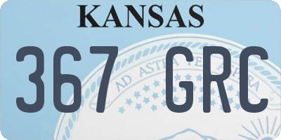 KS license plate 367GRC
