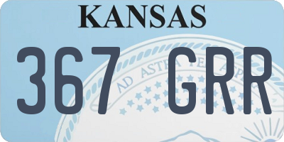 KS license plate 367GRR