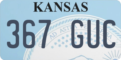 KS license plate 367GUC