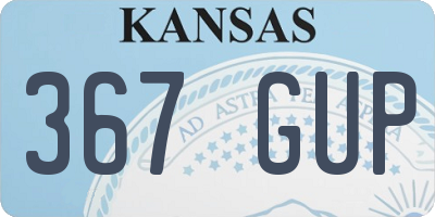 KS license plate 367GUP