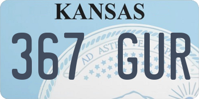KS license plate 367GUR