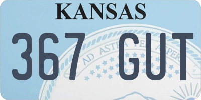 KS license plate 367GUT