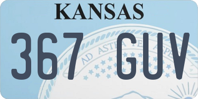 KS license plate 367GUV