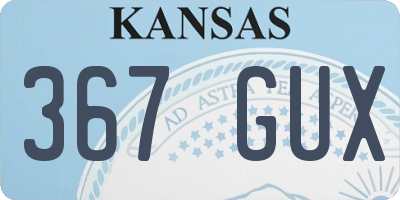 KS license plate 367GUX
