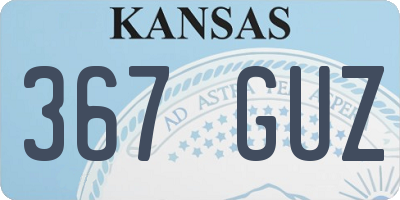 KS license plate 367GUZ
