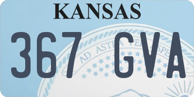 KS license plate 367GVA
