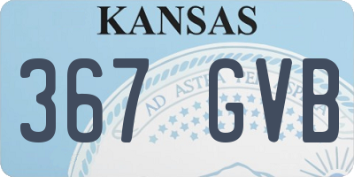 KS license plate 367GVB