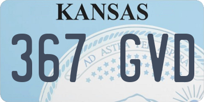 KS license plate 367GVD