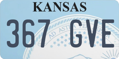KS license plate 367GVE