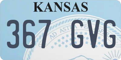 KS license plate 367GVG