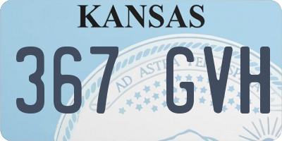 KS license plate 367GVH
