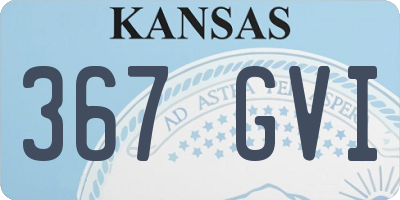 KS license plate 367GVI