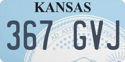 KS license plate 367GVJ