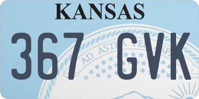 KS license plate 367GVK