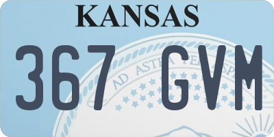 KS license plate 367GVM